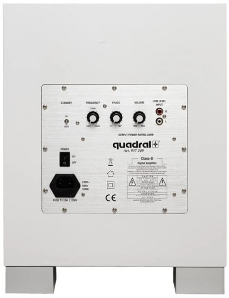 Quadral Qube CS10 Aktiv-Subwoofer Weiss Hochglanz – Bild 2