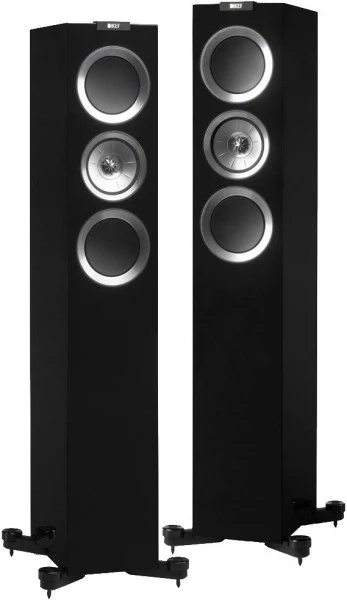 KEF R500 /Stück Stand-Lautsprecher Hochglanz Schwarz