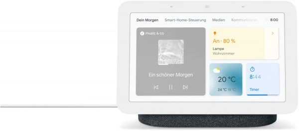Google Nest Hub (2nd Gen.) Smart Speaker Kreide – Bild 2