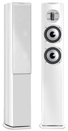 Quadral Chromium Style 6 /Stück Stand-Lautsprecher Weiss Hochglanz