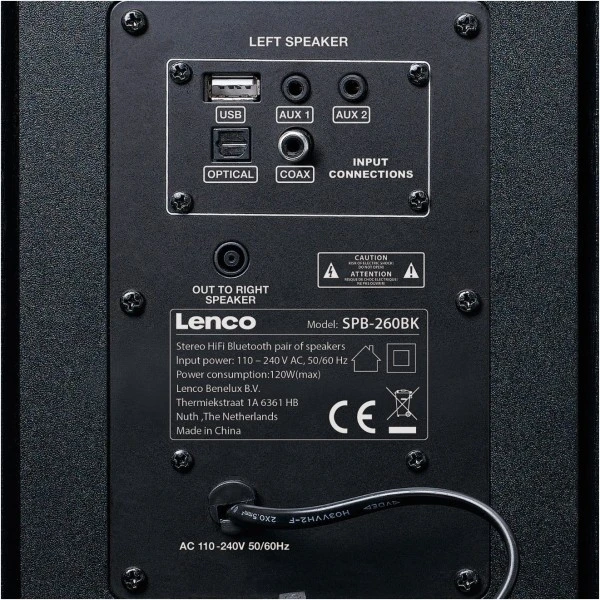 Lenco SPB-260BK /Paar Schwarz – Bild 4