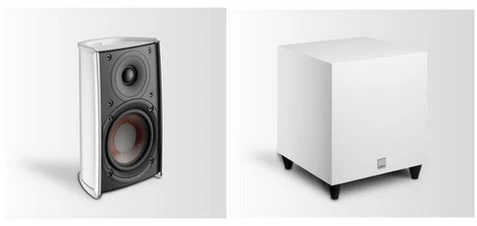 DALI Fazon Mikro 5.1 Set Mit Sub C-8 D 5.1 A/V-Lautsprechersystem Mit Aktiv-Subwoofer Weiss Hochglanz